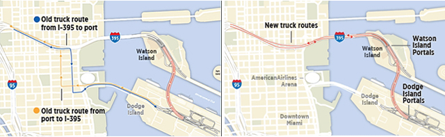 Miami (USA): A port tunnel to get trucks out of downtown
