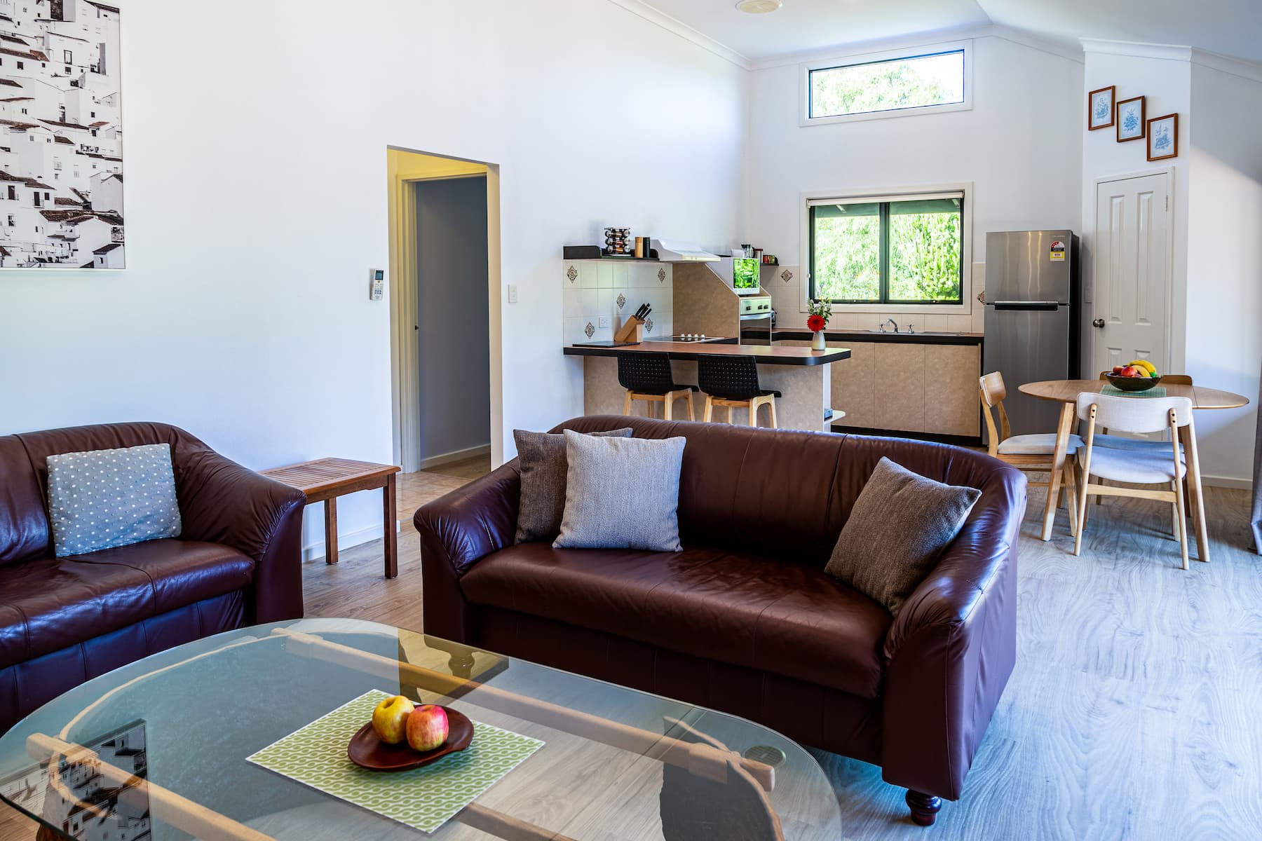 Gampi's living room and kitchen