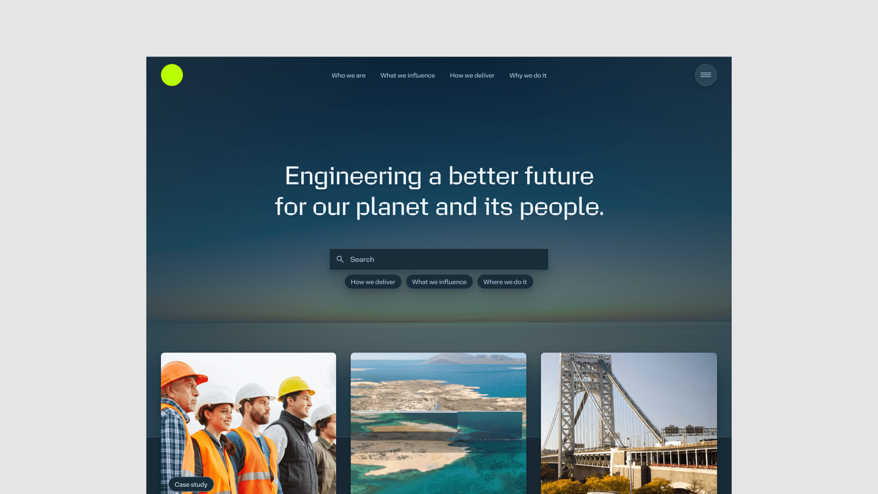 A varient of search used for testing – Spotlights search on the homepage