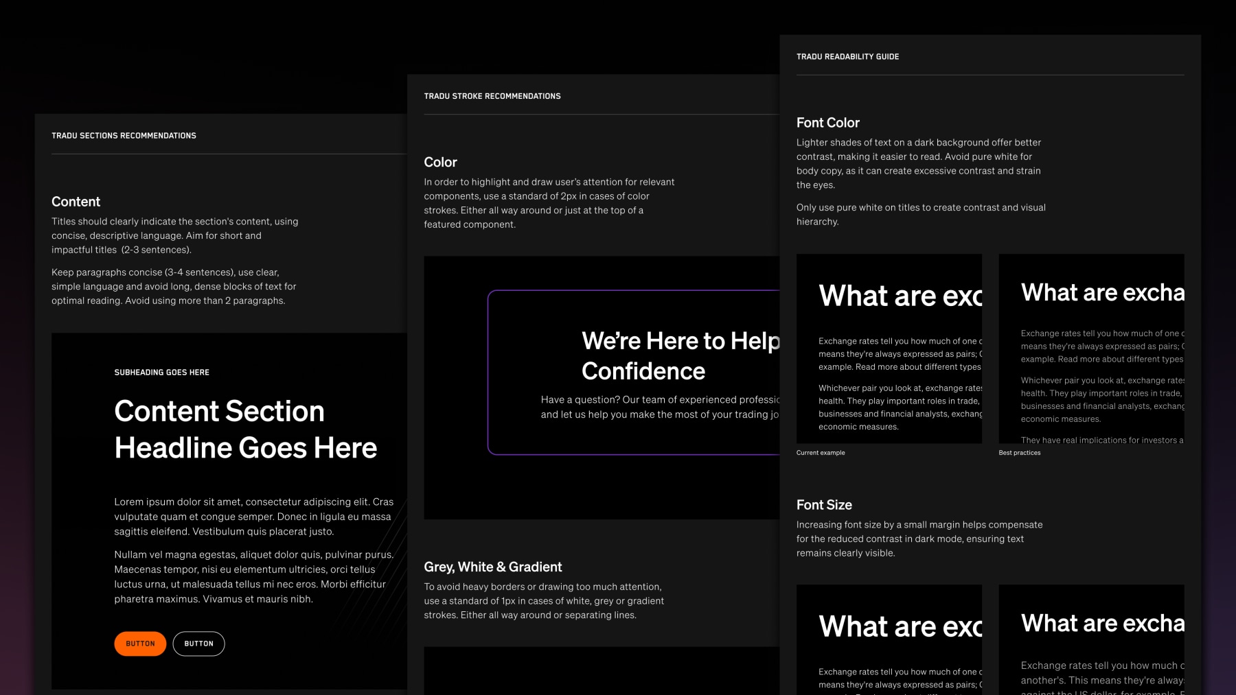 Annotated Figma frame from the corporate-site UX audit showing recommended changes.