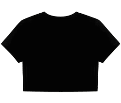 Black Bow Crop Tee - Back