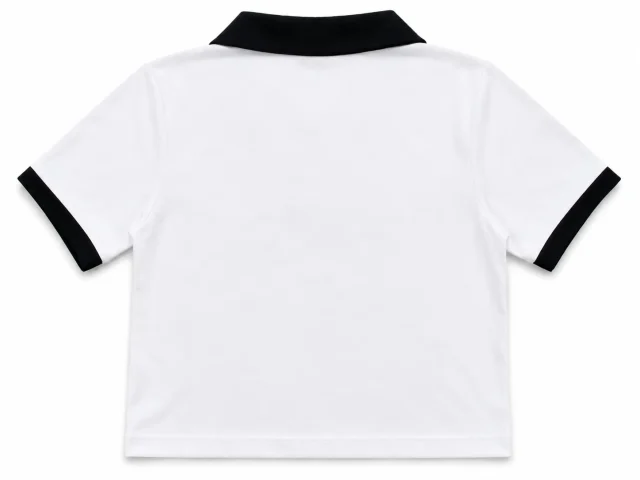 Black Contrast Crop Tee - Back