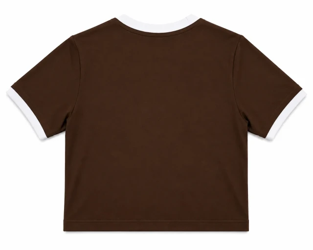 Brown Brooklyn Crop Tee - Back