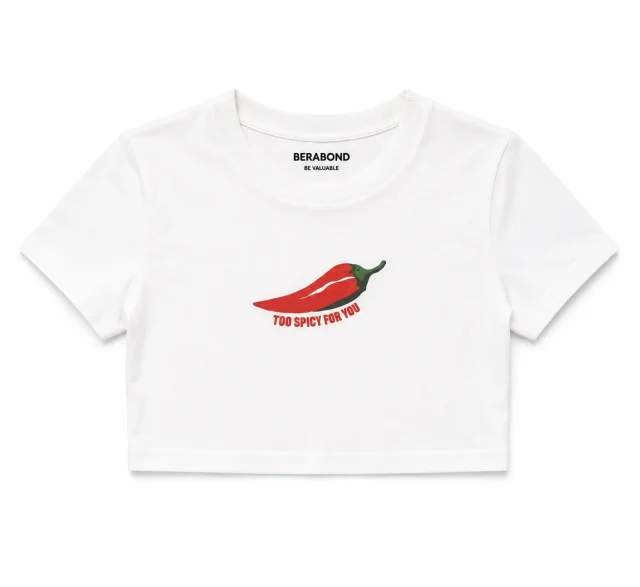 Red Chili Graphic Crop Tee - Front