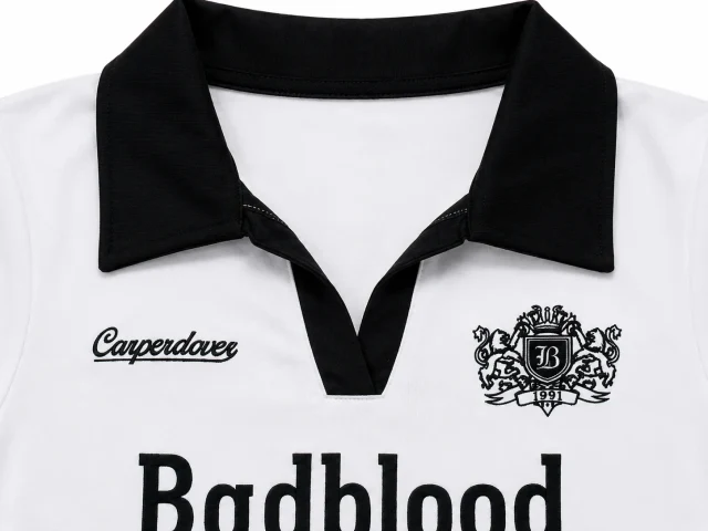 Black Contrast Crop Tee - Front Close-Up
