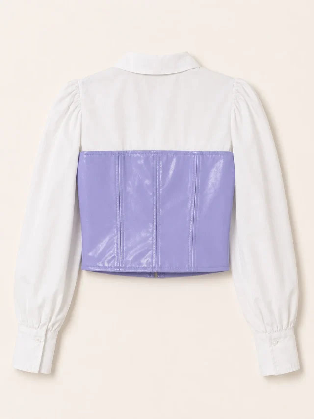 XINVORA Corset Shirt Top - Lavender - Photo 4
