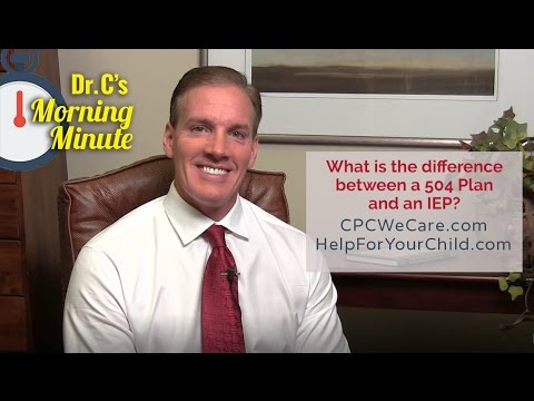 What is the difference between a 504 Plan and an IEP? -  Dr. C's Morning Minute 136