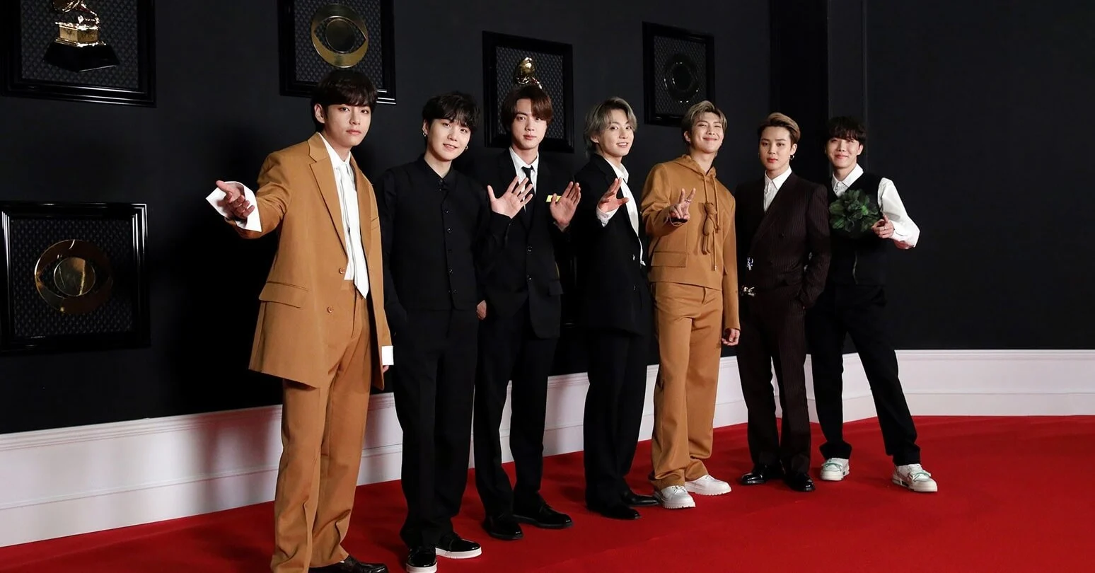 BTS Shows up At the Red Carpet Event of Grammys 2022