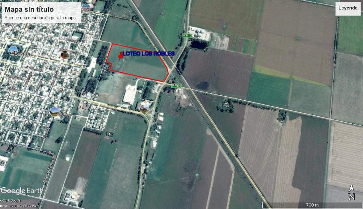 Vendo Terrenos Loteo Los Robles en Sastre