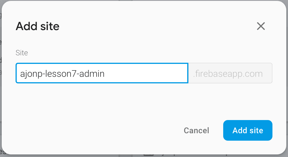 Example Site Creation