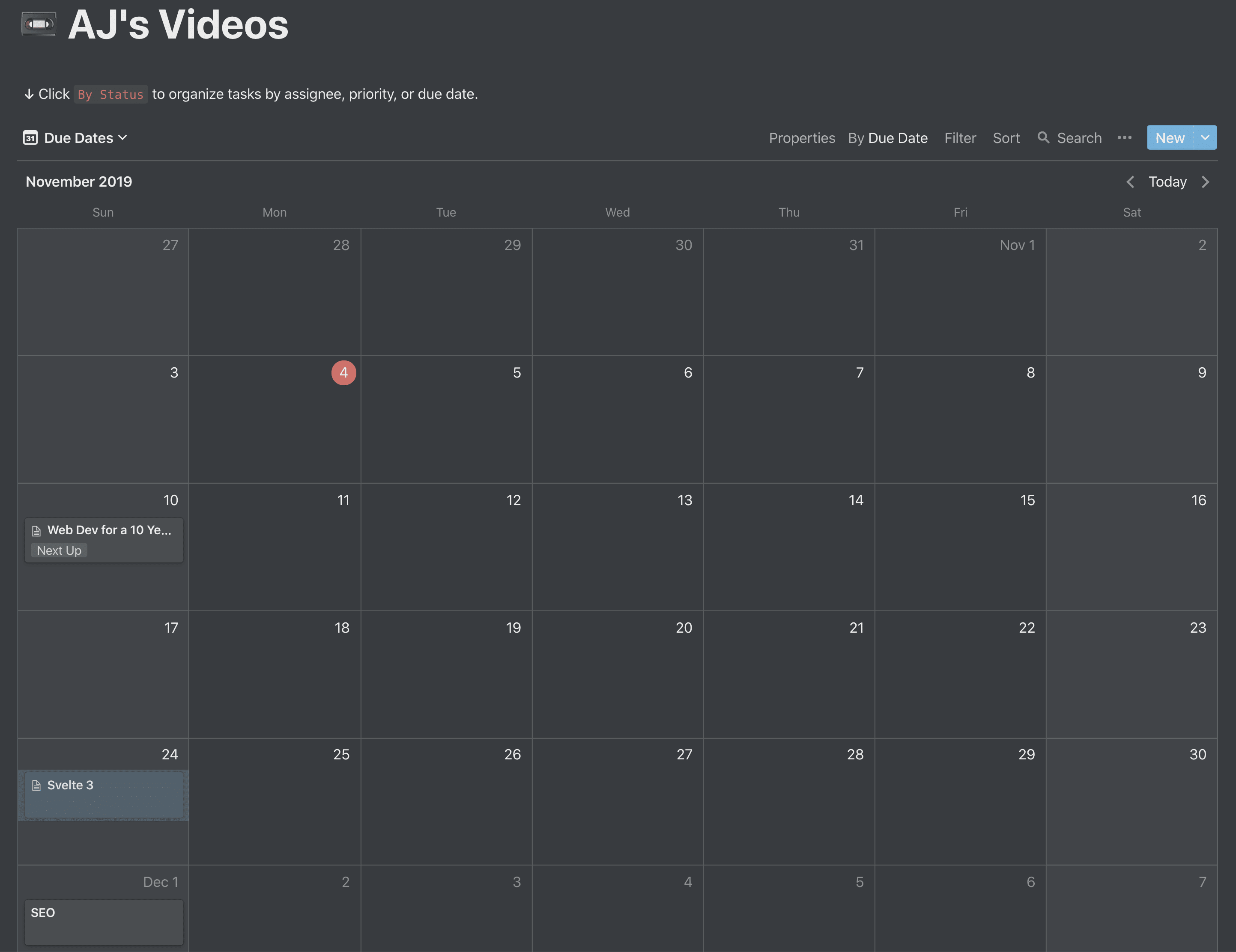 Increasing Productivity with Notion 3 Notion Calendar View