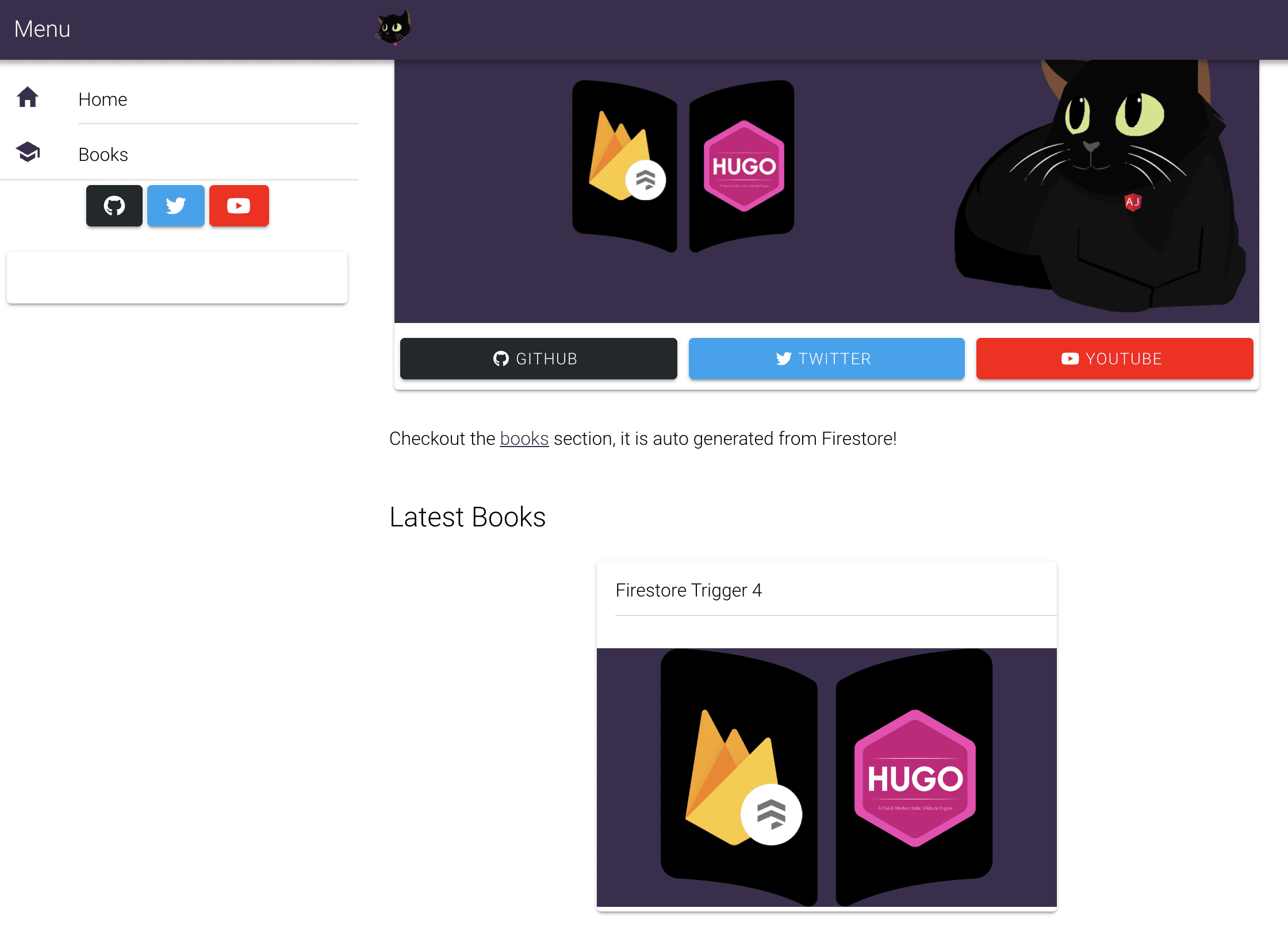 Use Firestore to Build Hugo Content 3 Latest Books