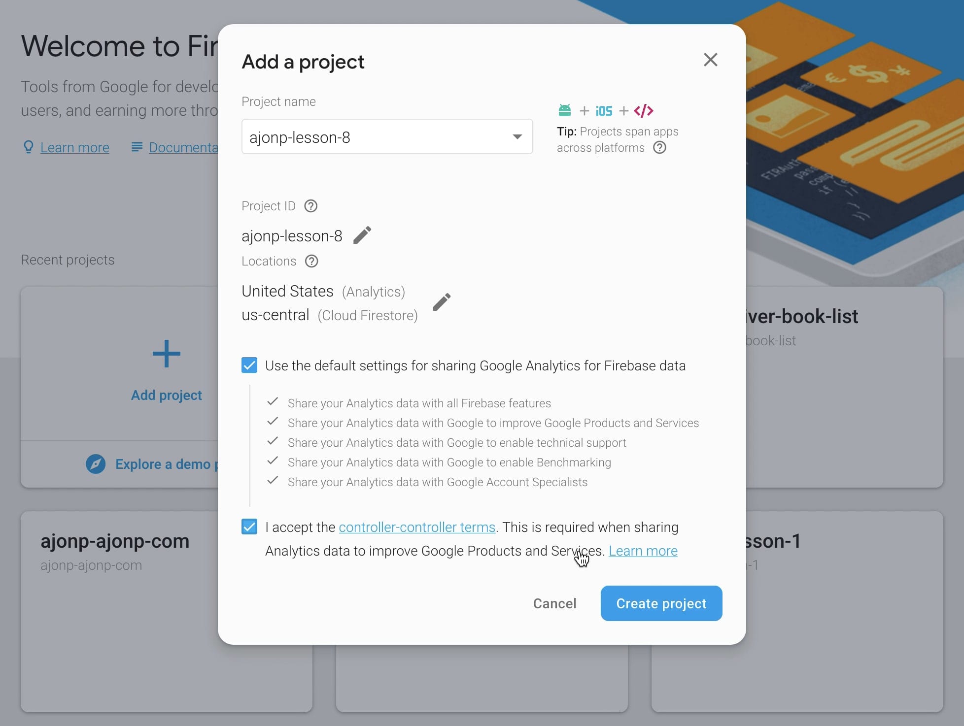 Use Firestore to Build Hugo Content 6 Name Project