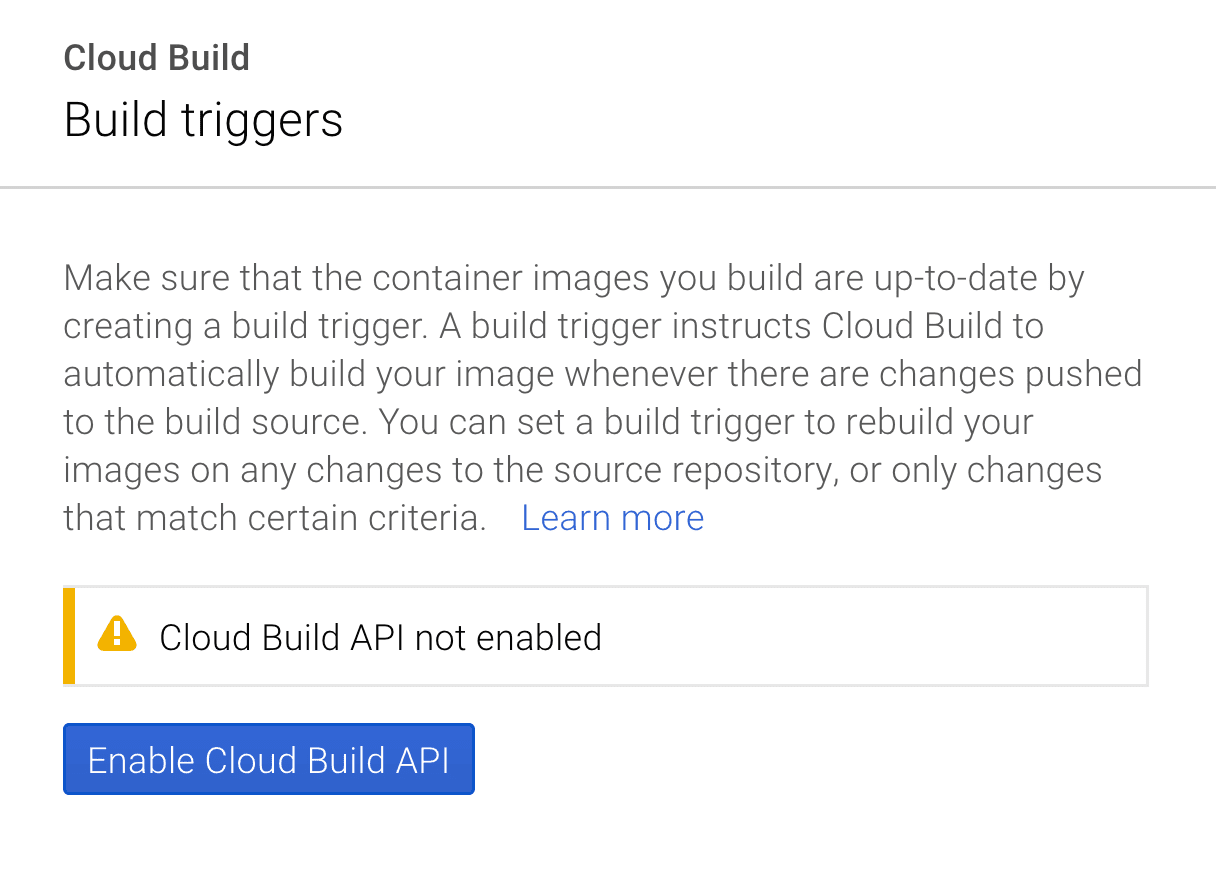 Use Firestore to Build Hugo Content 12 Cloud Build Enable API