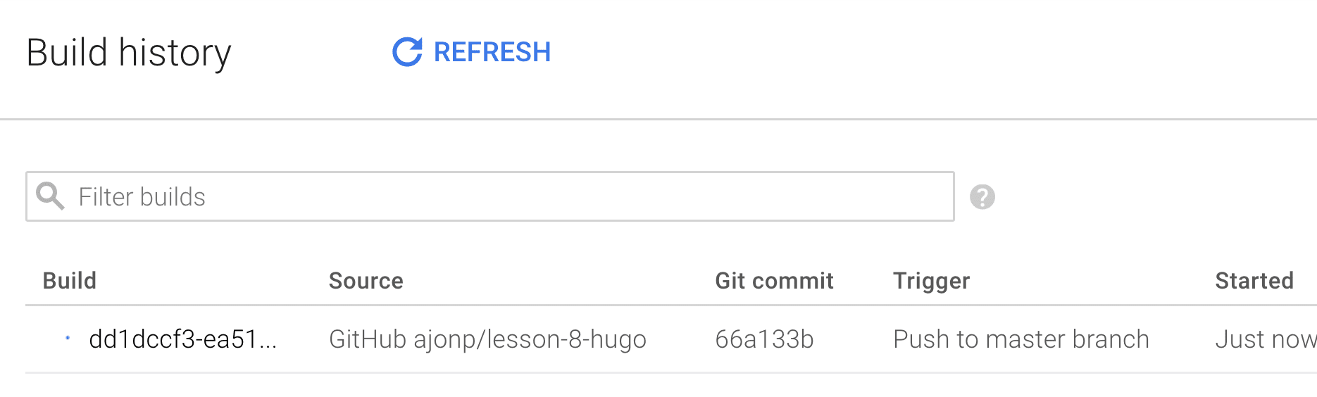 Use Firestore to Build Hugo Content 17 Trigger History