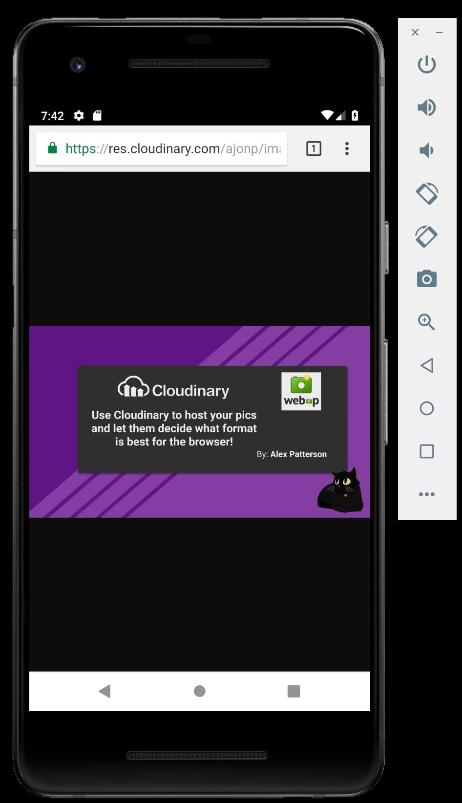 Cloudinary in JAMStacks using Webp 6 Android Webp