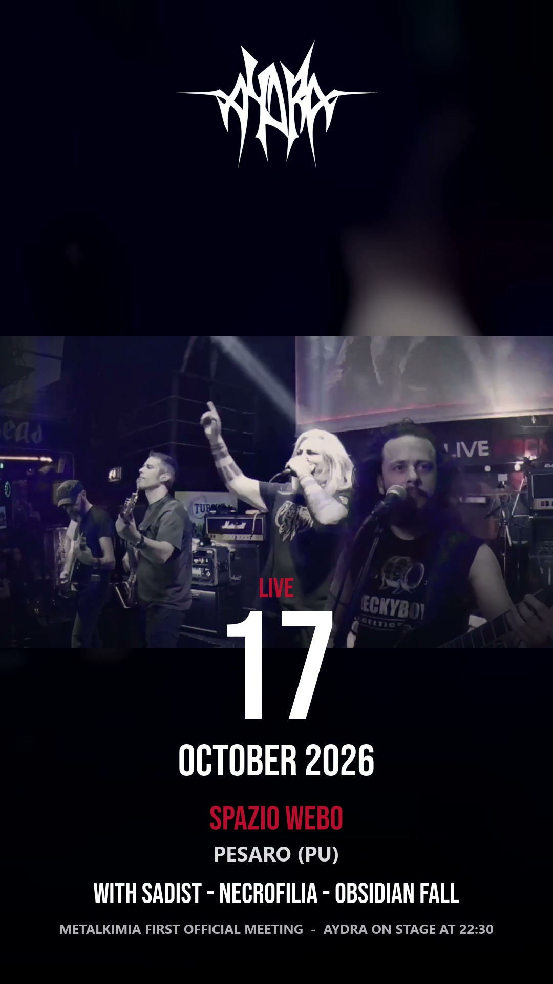 October 17: Spazio Webo, Pesaro — On Stage at 22:30