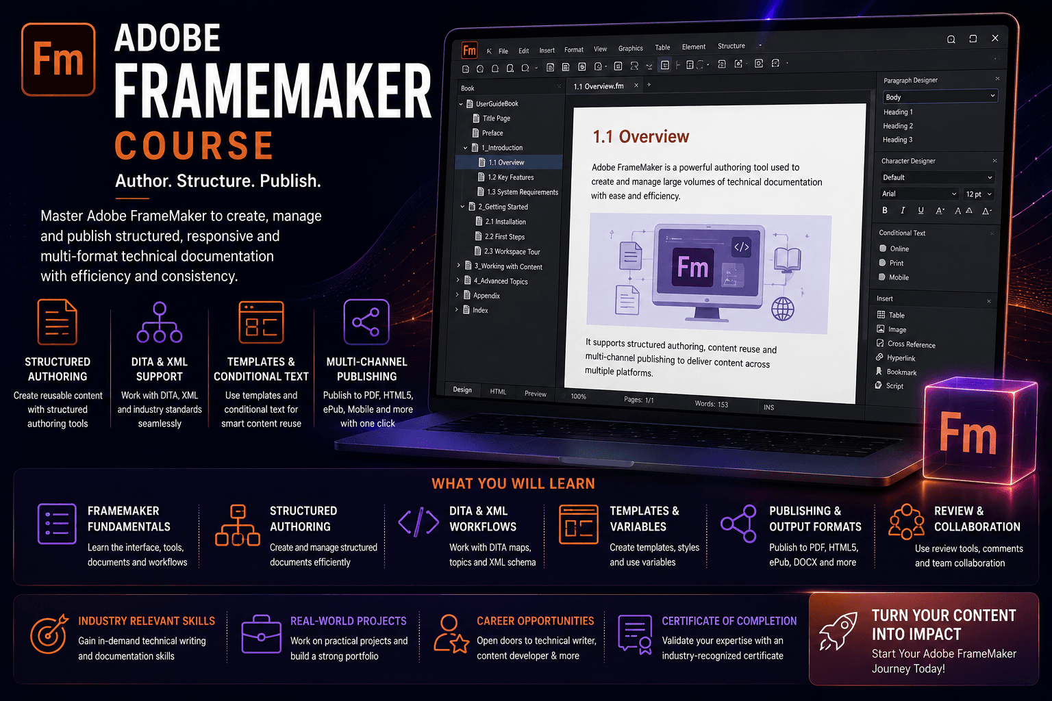 Adobe FrameMaker Training & Certification Course thumbnail