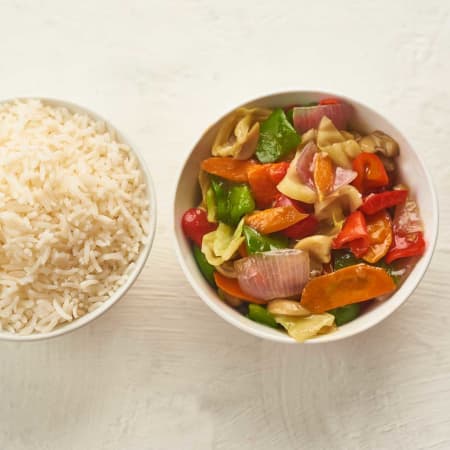 Steamed Rice & Vegetarian Combo