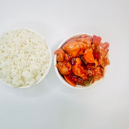 Steamed Rice & Meat Combo