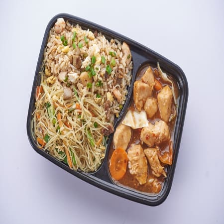 Special Fried Rice  Noodles & Meat Combo