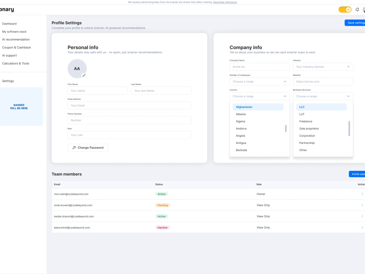 Sonary — Software Stack Manager