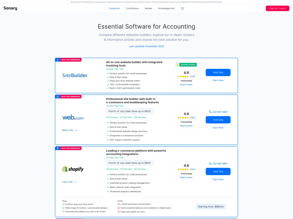 Sonary — Marketing Website