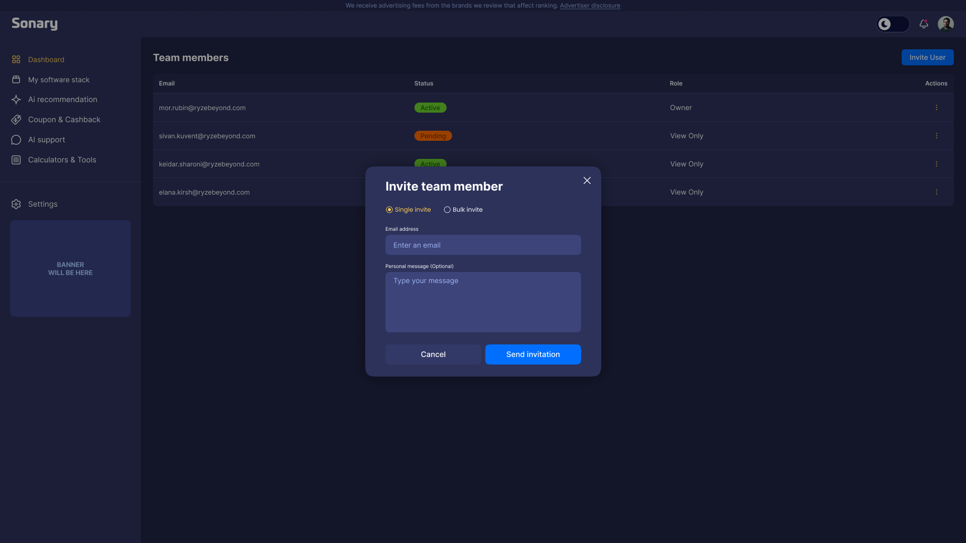Sonary — Software Stack Manager