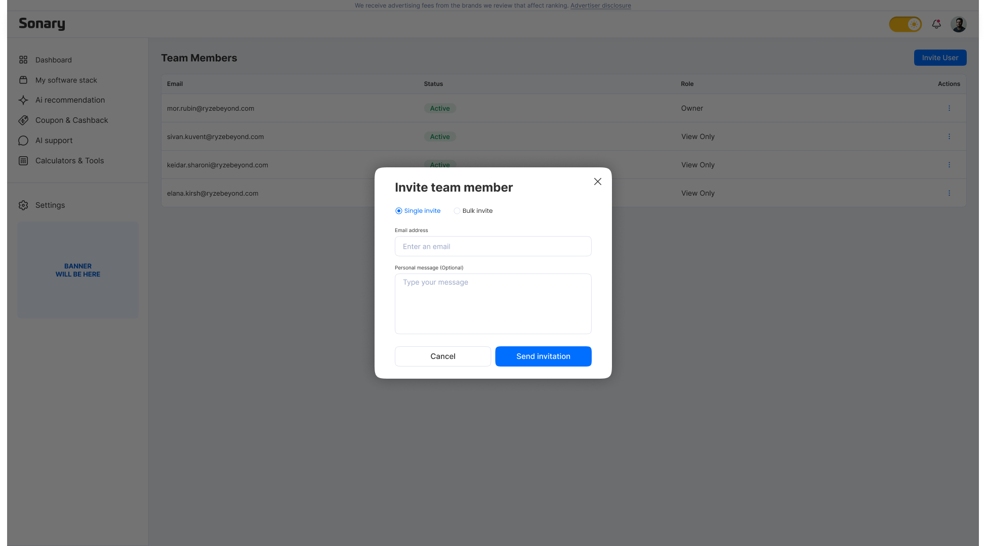 Sonary — Software Stack Manager