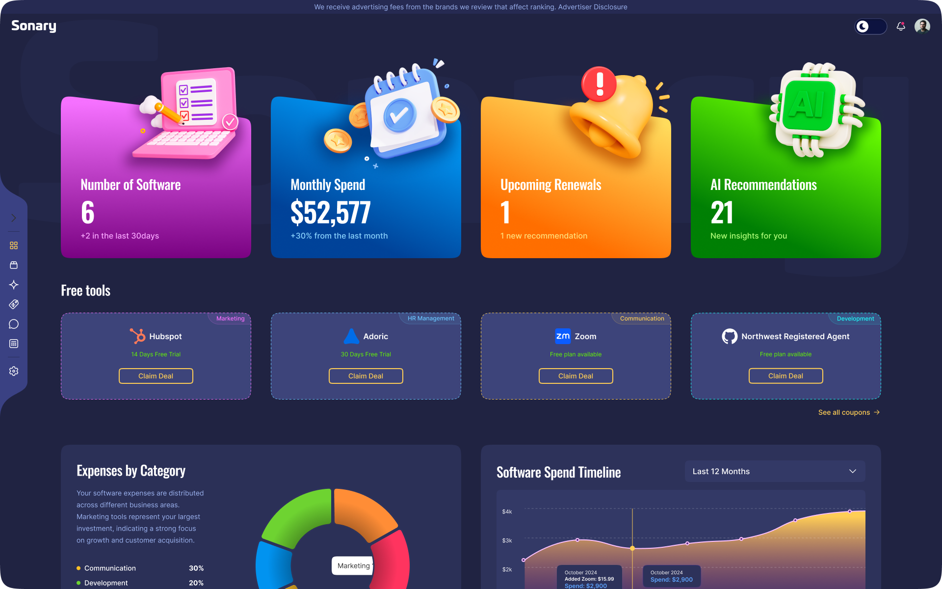 Sonary — Software Stack Manager