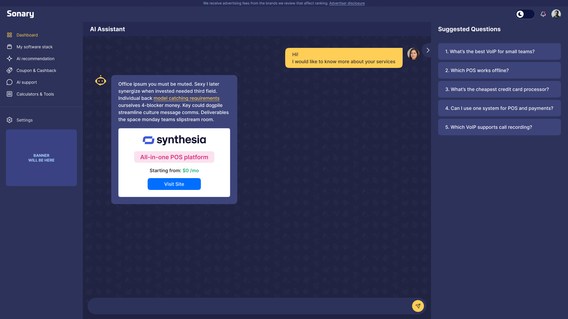 Sonary — Software Stack Manager