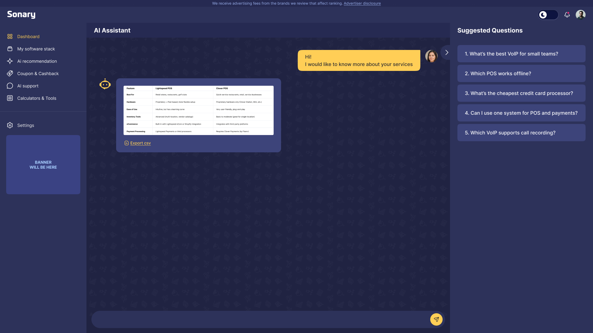 Sonary — Software Stack Manager