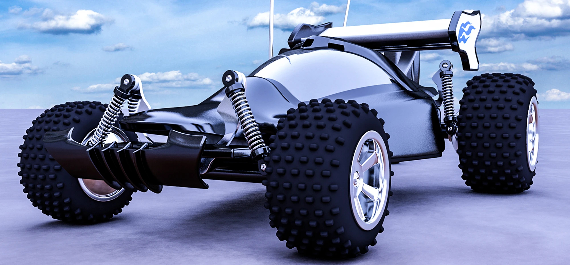 RC buggy — ground level