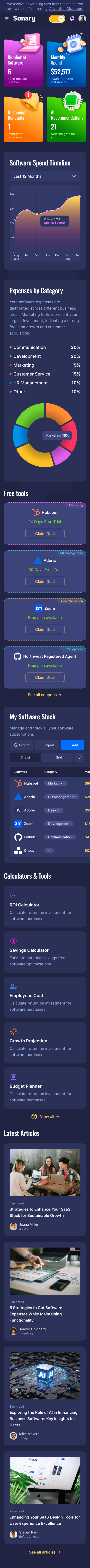 Sonary — Software Stack Manager