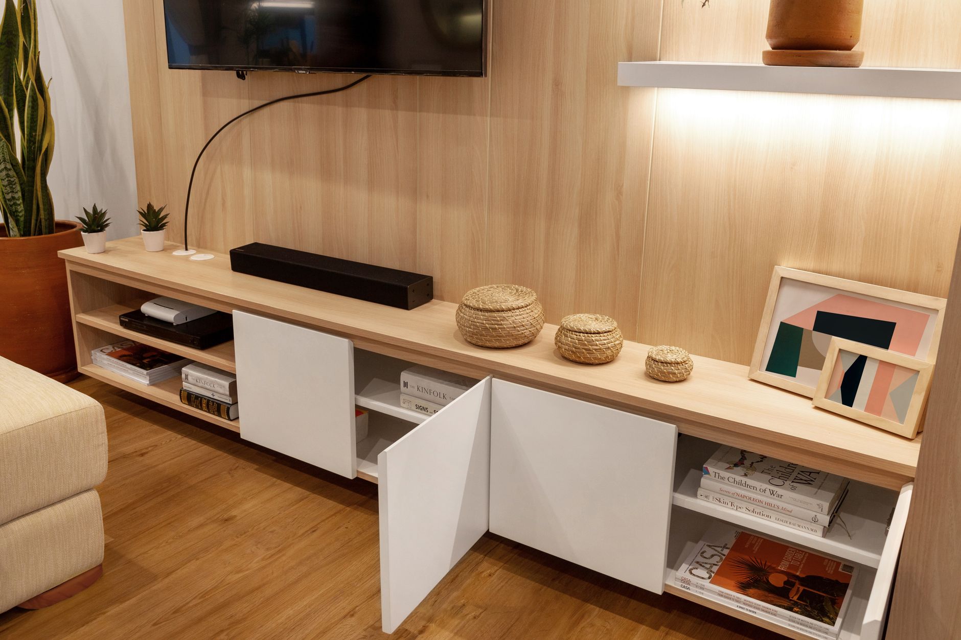 Stylish Ways to Display Books and TVs