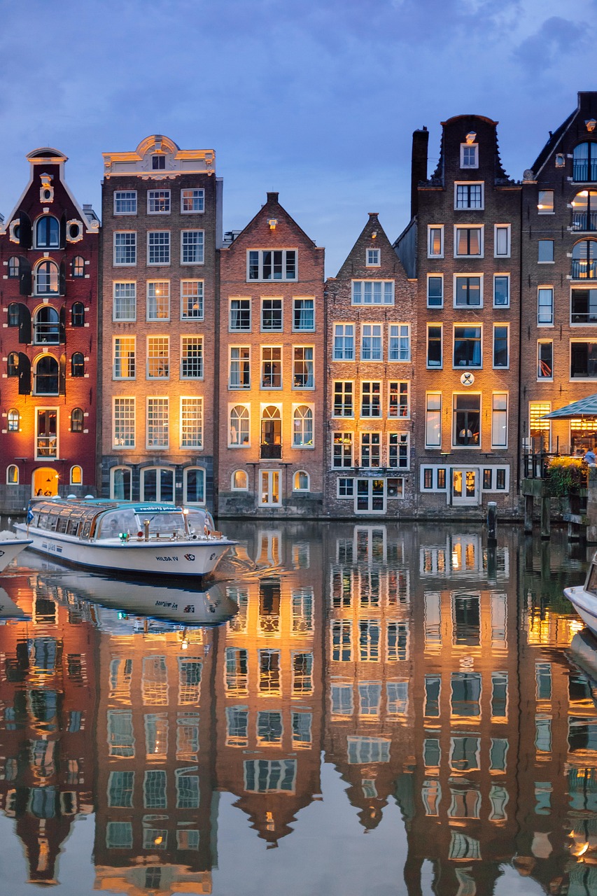 The magic of Amsterdam’s canals at sunset