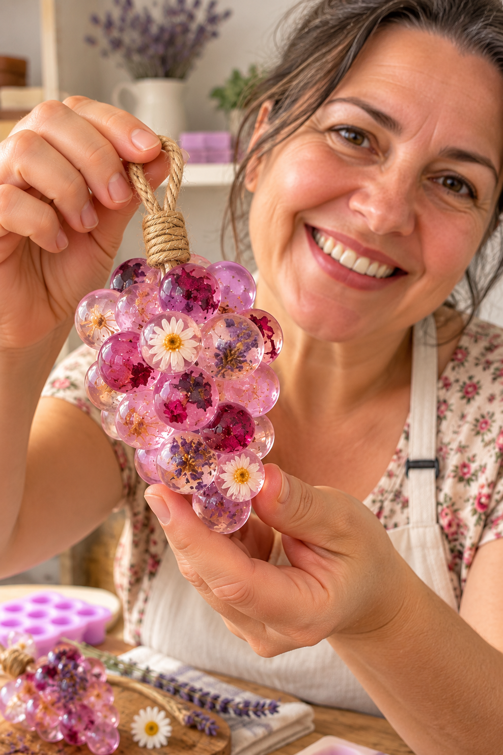 Artesã de sabonetes artesanais