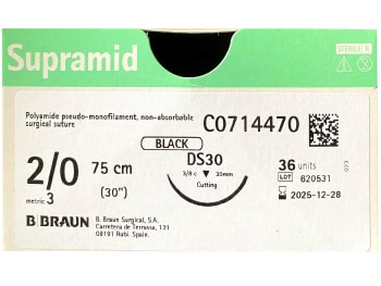 Supramid 2-0 USP DS30 75cm 12 stk.