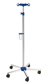 INFUSJONSSTATIV 4 kroker 5 hjul, 135 - 215 cm