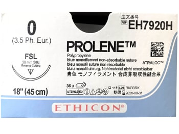 Prolene 0 USP FSL 45 cm / 12 stk. (eske = 3 x 12) - EH7920H