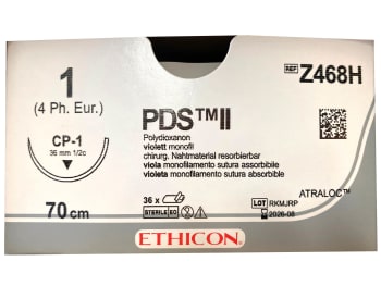 PDS II 1 USP CP-1 70 cm / 12 stk. (eske = 3 x 12) lilla - Z468H