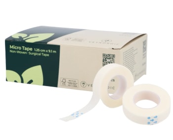 Vetnordic Mikro Tape, non-woven kirurgisk tape, 1,25 cm x 9,1 m, 24 stk