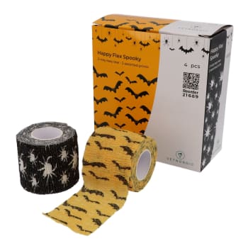 Happy Flex Selvheftende Bandasje, Spooky, 5 cm x 4.5 m, 4 stk