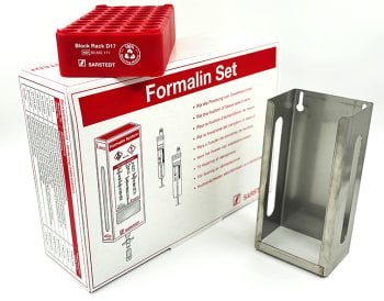 Startkit - Kampanje, Sarstedt Formalinsett med veggholder
