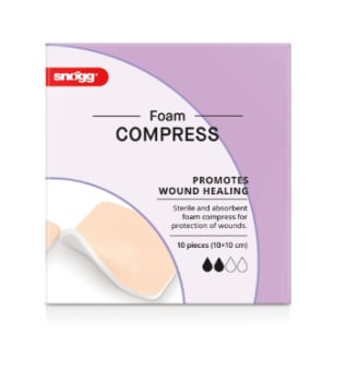 Snøgg Foam Kompress 10x10cm