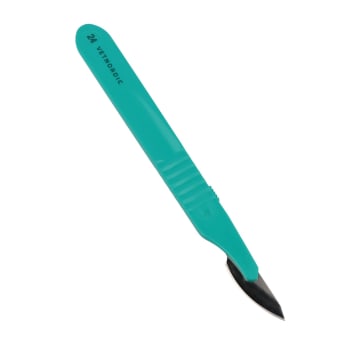 Vetnordic Engangsskalpell med Klassisk Håndtak, rustfritt stål nr. 24, 10 stk