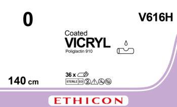 Vicryl 0 USP 140cm uten nål 36 stk. - V616H