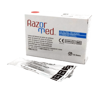 Razormed Skalpellblader Carbon Steel, 100 stk