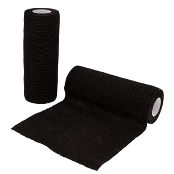 Vetnordic Fleksibel Kohesiv Bandasje, Forsterket, Svart, 15 cm x 4,5 m, 12 stk
