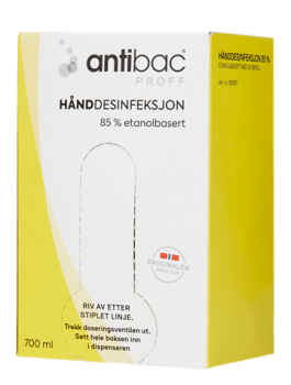 Antibac Hånddesinfeksjon 85 %, Bag-in-Box, 700 ml